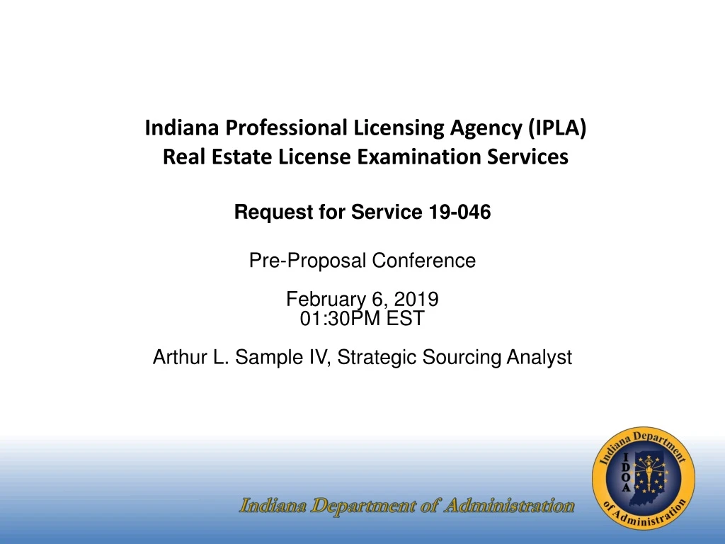 indiana professional licensing agency ipla real