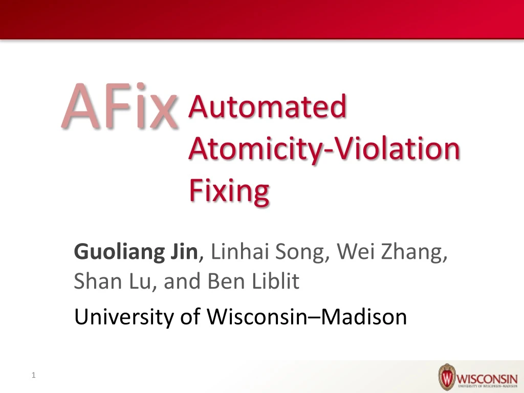 automated atomicity violation fixing