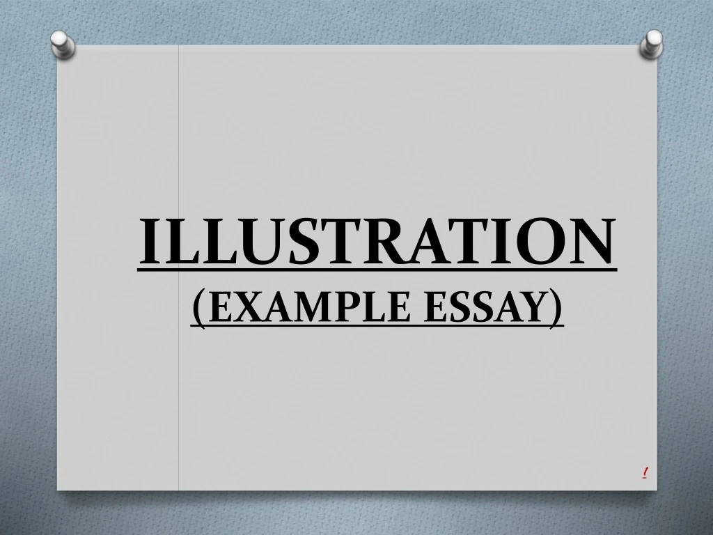 illustration example essay