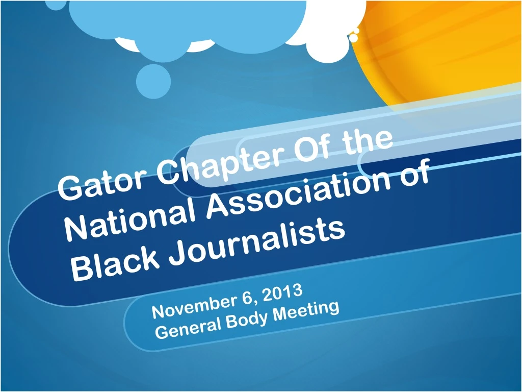 gator chapter of the national association of black journalists