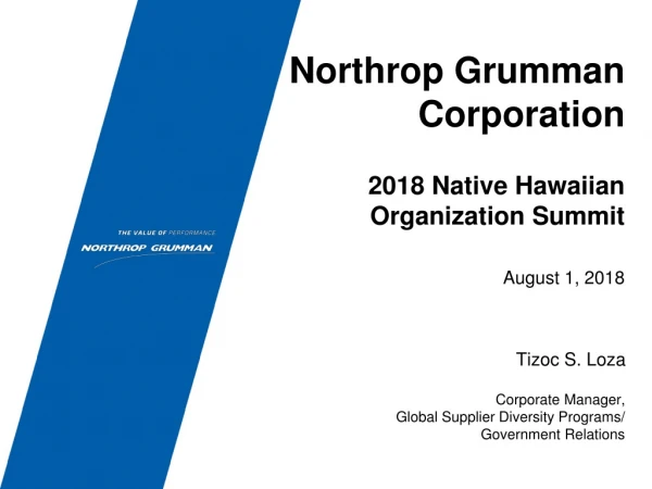 Northrop Grumman Corporation 2018 Native Hawaiian Organization Summit