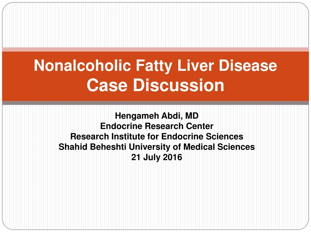 nonalcoholic fatty liver disease case discussion