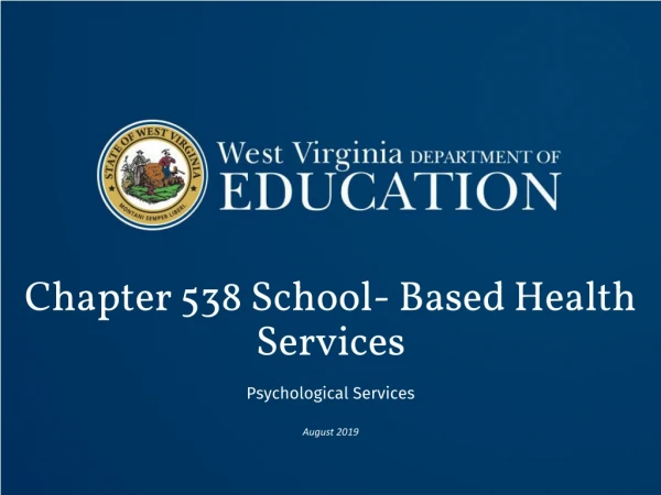 Chapter 538 School- Based Health Services