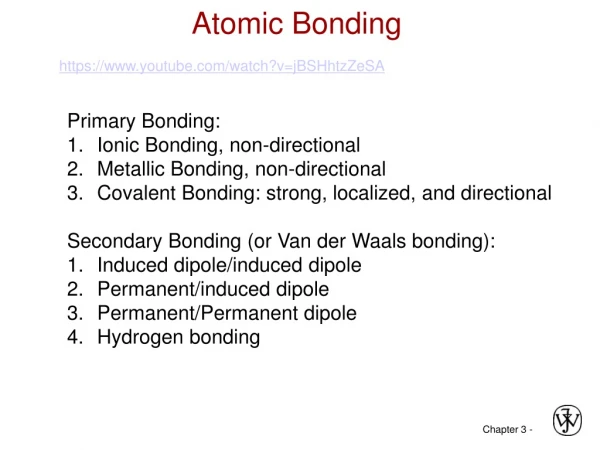 Atomic Bonding