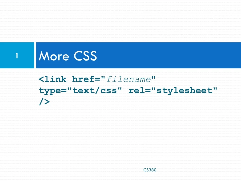 more css