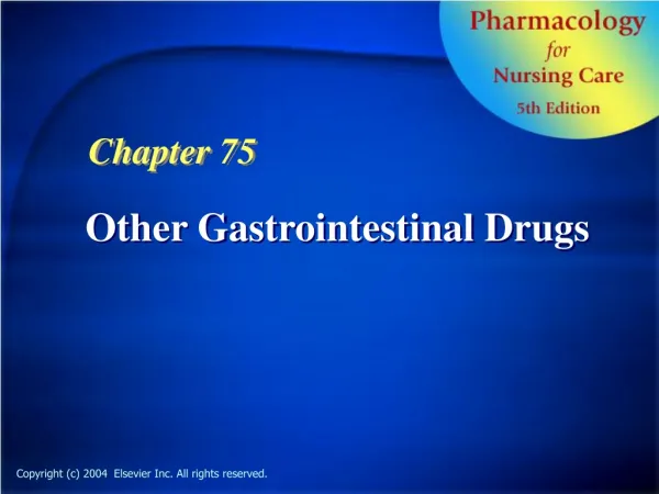 Other Gastrointestinal Drugs