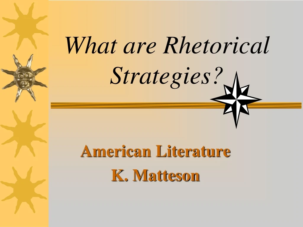 what are rhetorical strategies