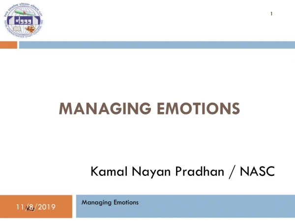 Managing emotions