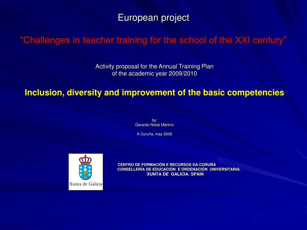 european project challenges in teacher training for the school of the xxi century