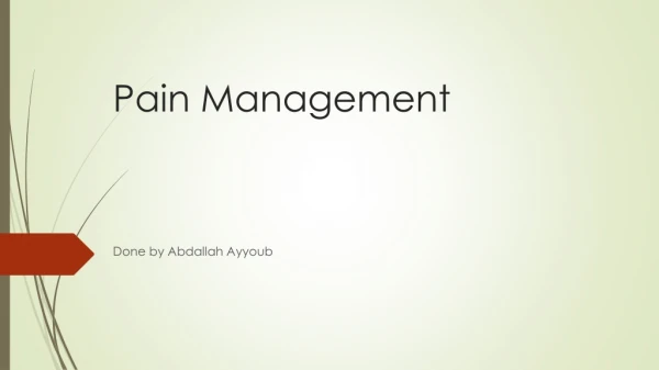 Pain Management