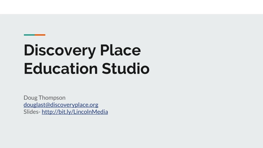 discovery place education studio