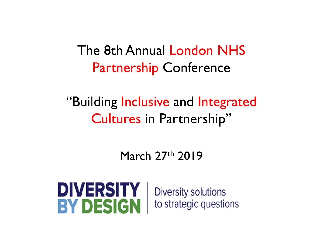 the 8th annual london nhs partnership conference