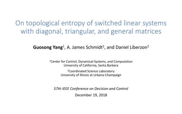 On topological entropy of switched linear systems with diagonal, triangular, and general matrices