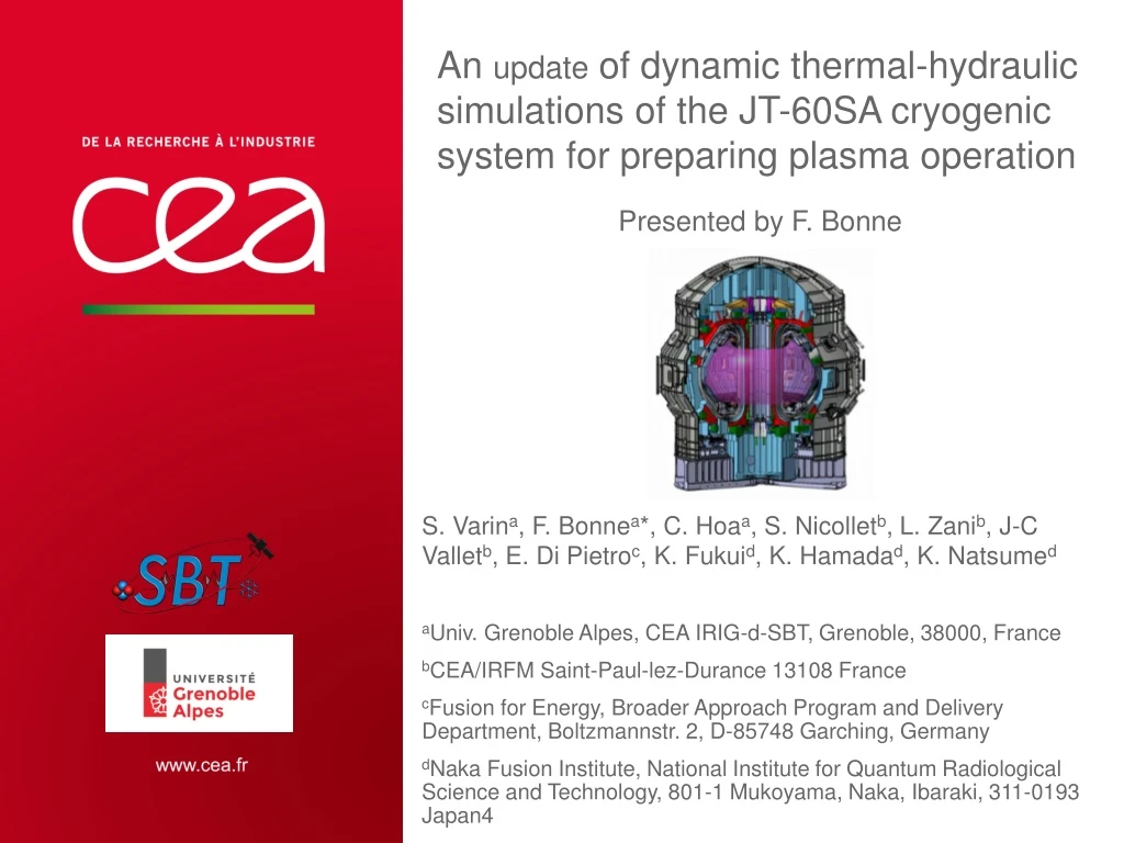 an update of dynamic thermal hydraulic