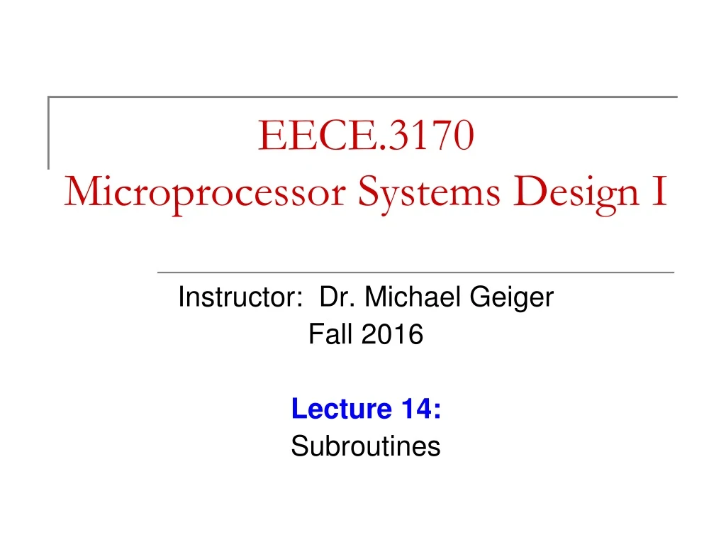 eece 3170 microprocessor systems design i