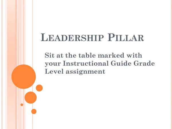 Leadership Pillar