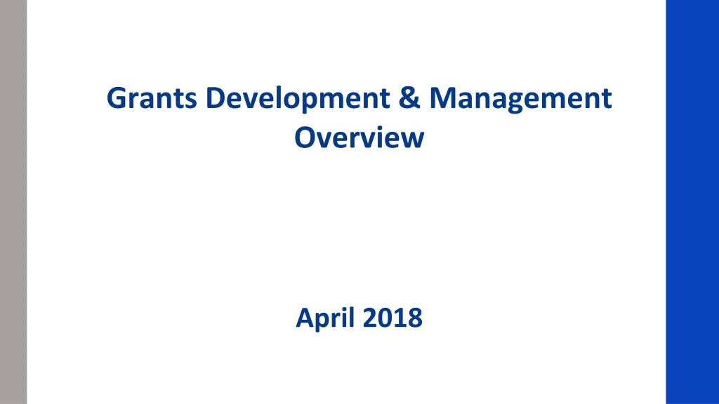 grants development management overview