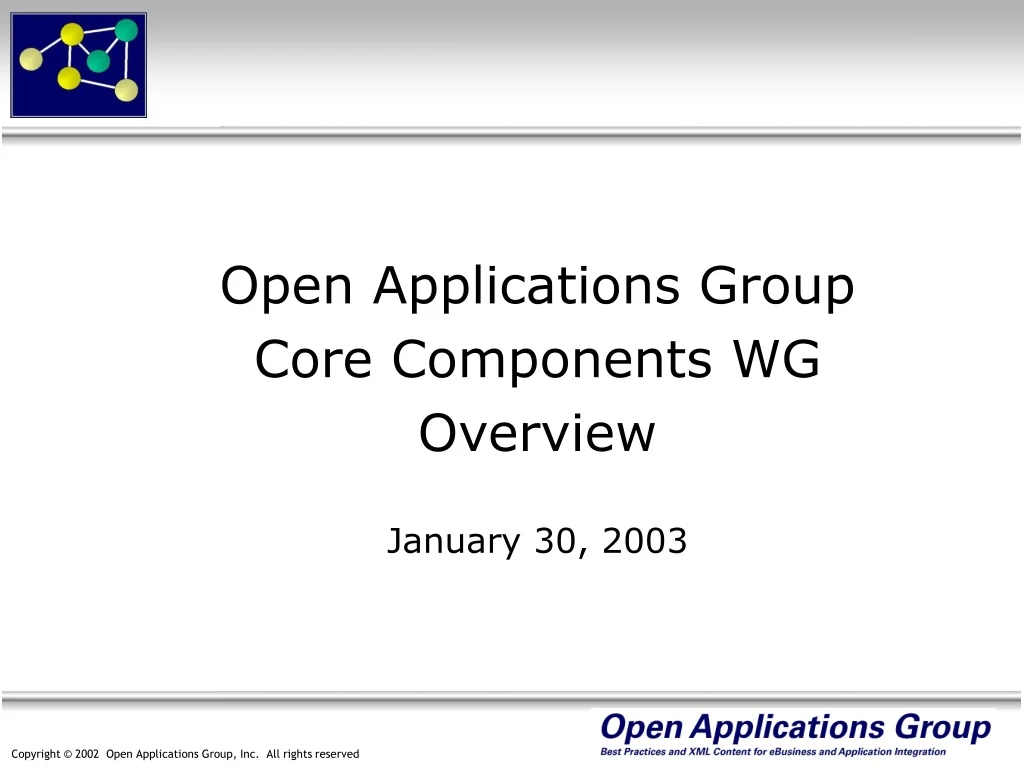 open applications group core components