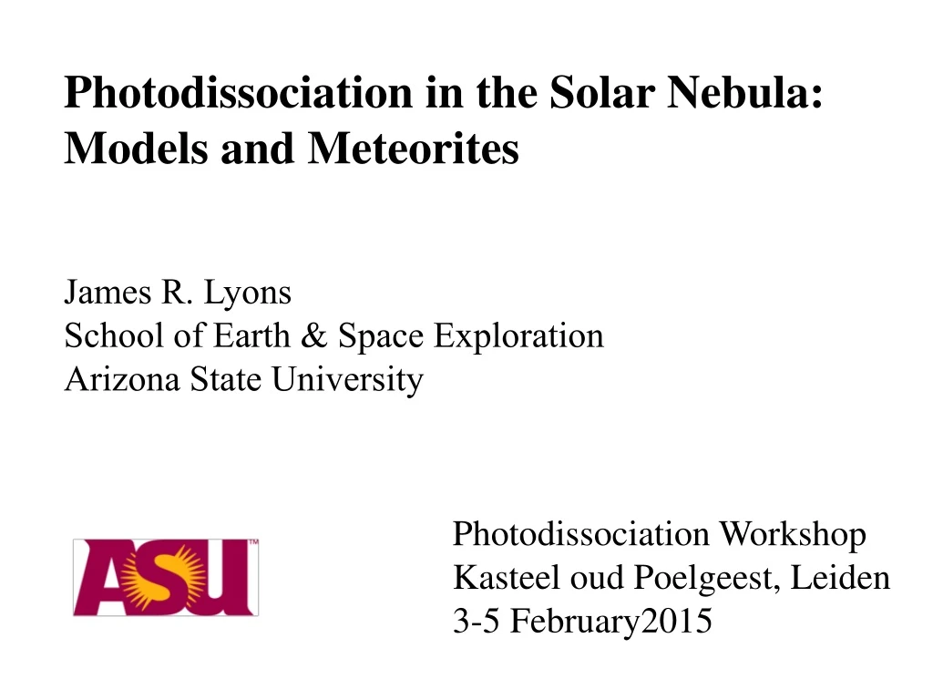 photodissociation in the solar nebula models