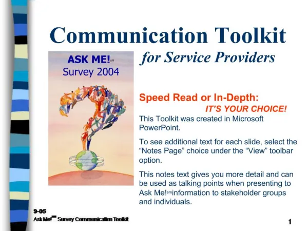 Communication Toolkit for Service Providers