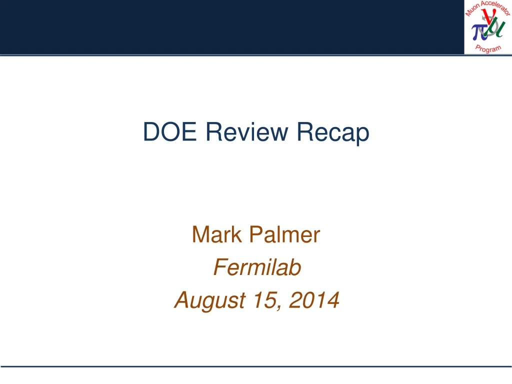 doe review recap