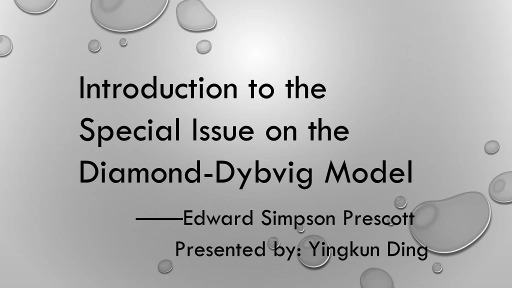 introduction to the special issue on the diamond