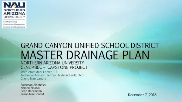 GRAND CANYON UNIFIED SCHOOL DISTRICT MASTER DRAINAGE PLAN