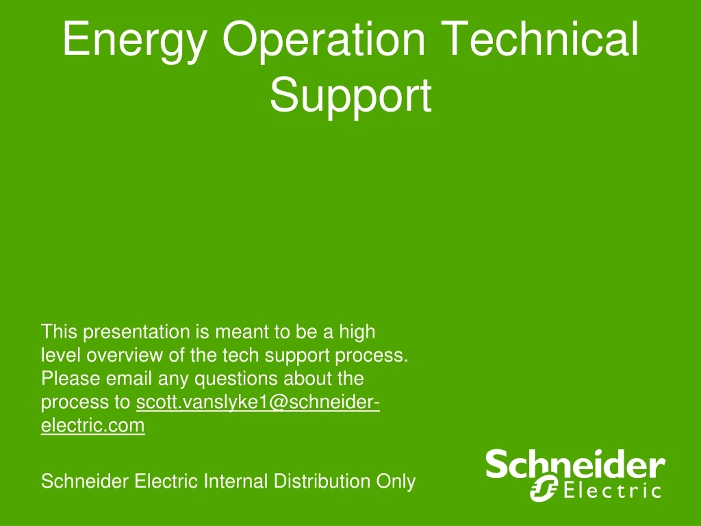 energy operation technical support