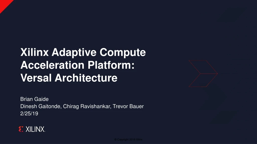 xilinx adaptive compute acceleration platform versal architecture