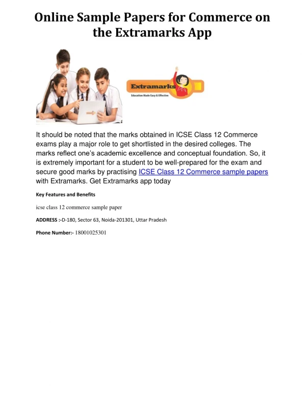 online sample papers for commerce