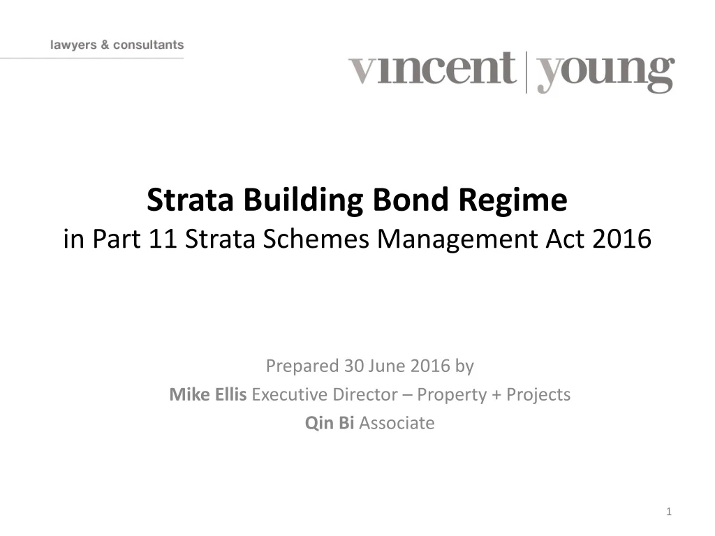 strata building bond regime in part 11 strata schemes management act 2016