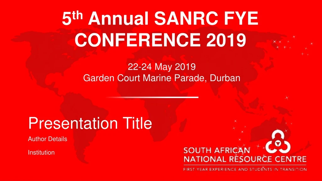 5 th annual sanrc fye conference 2019