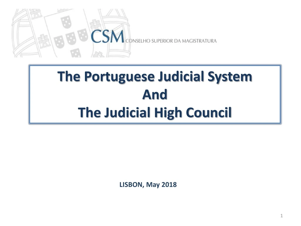 the portuguese judicial system and the judicial