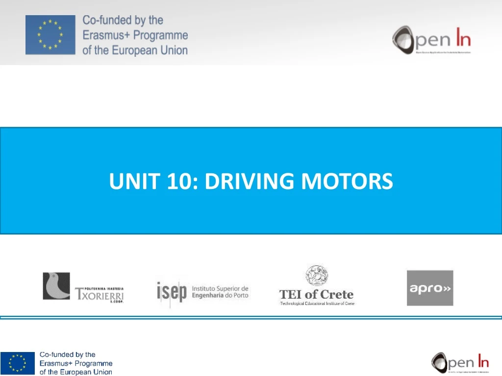unit 10 driving motors