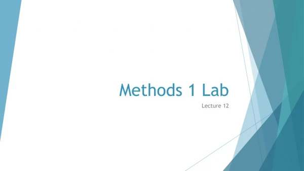 Methods 1 Lab