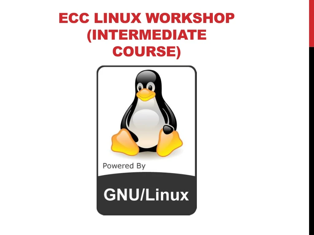 ecc linux workshop intermediate course