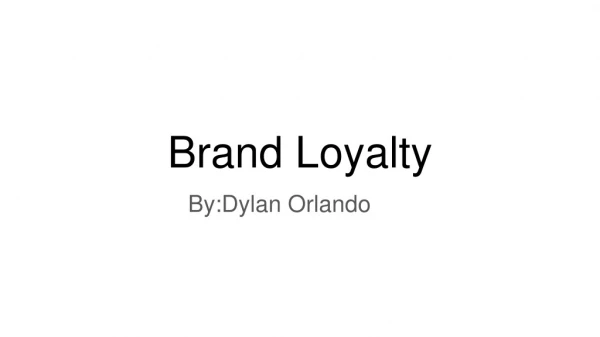 Brand Loyalty
