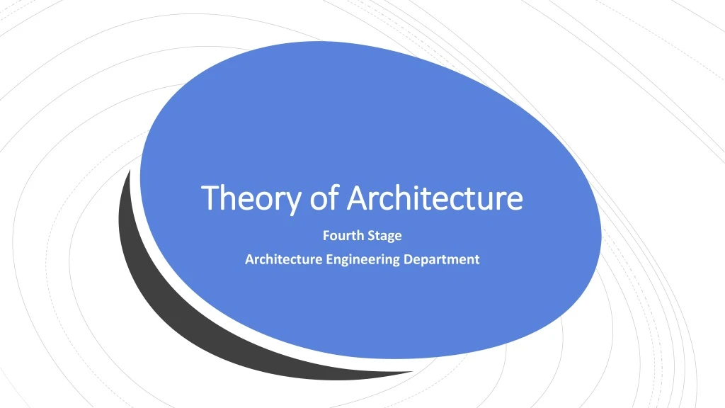 theory of architecture