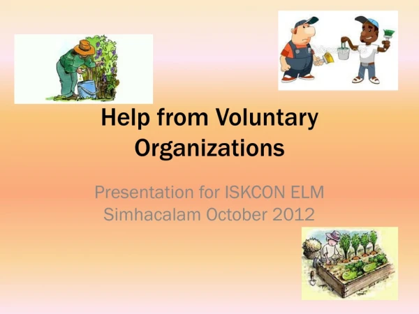 Help from Voluntary Organizations