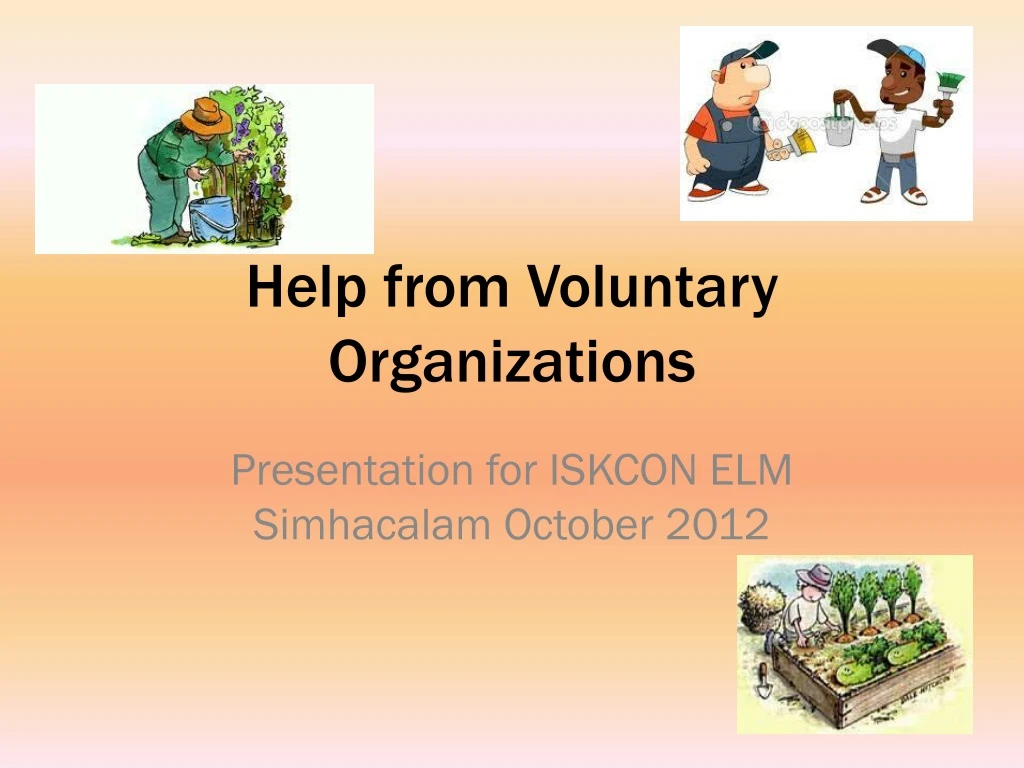 help from voluntary organizations