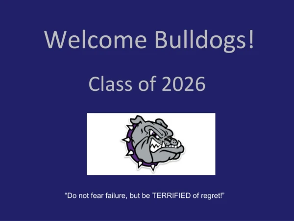 Welcome Bulldogs!