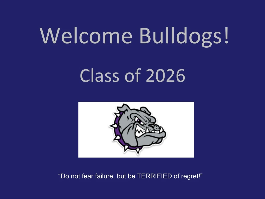 welcome bulldogs