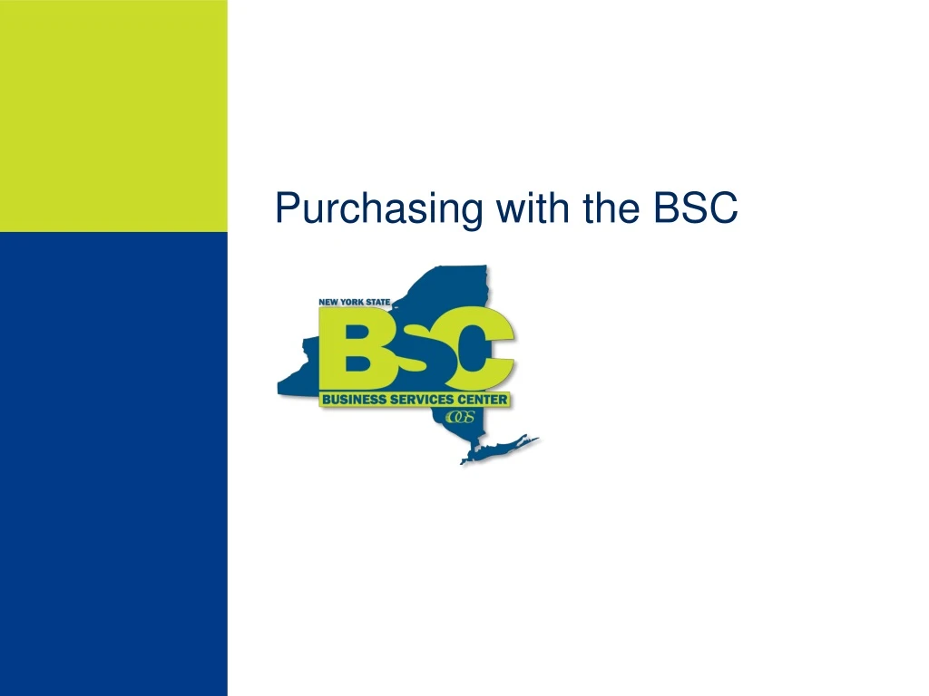 purchasing with the bsc