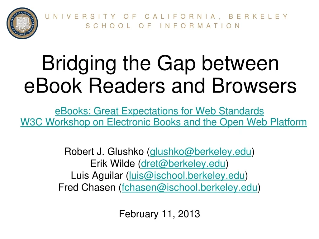bridging the gap between ebook readers and browsers