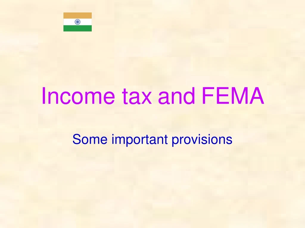 income tax and fema