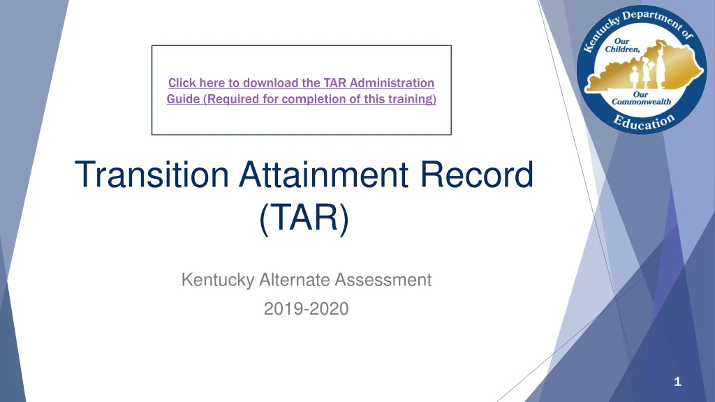 transition attainment record tar