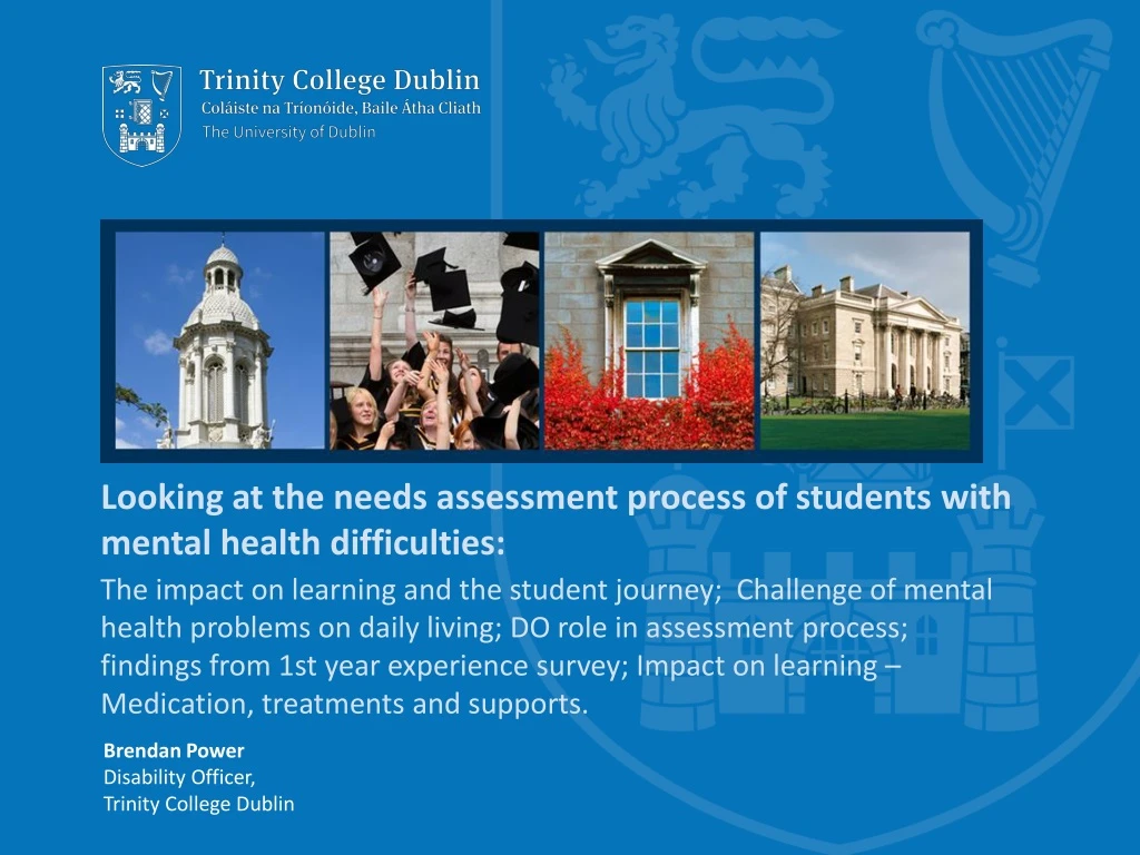 looking at the needs assessment process of students with mental health difficulties