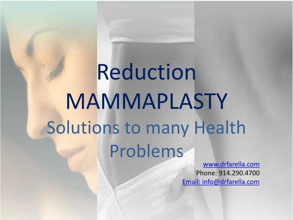 reduction mammaplasty solutions to many health