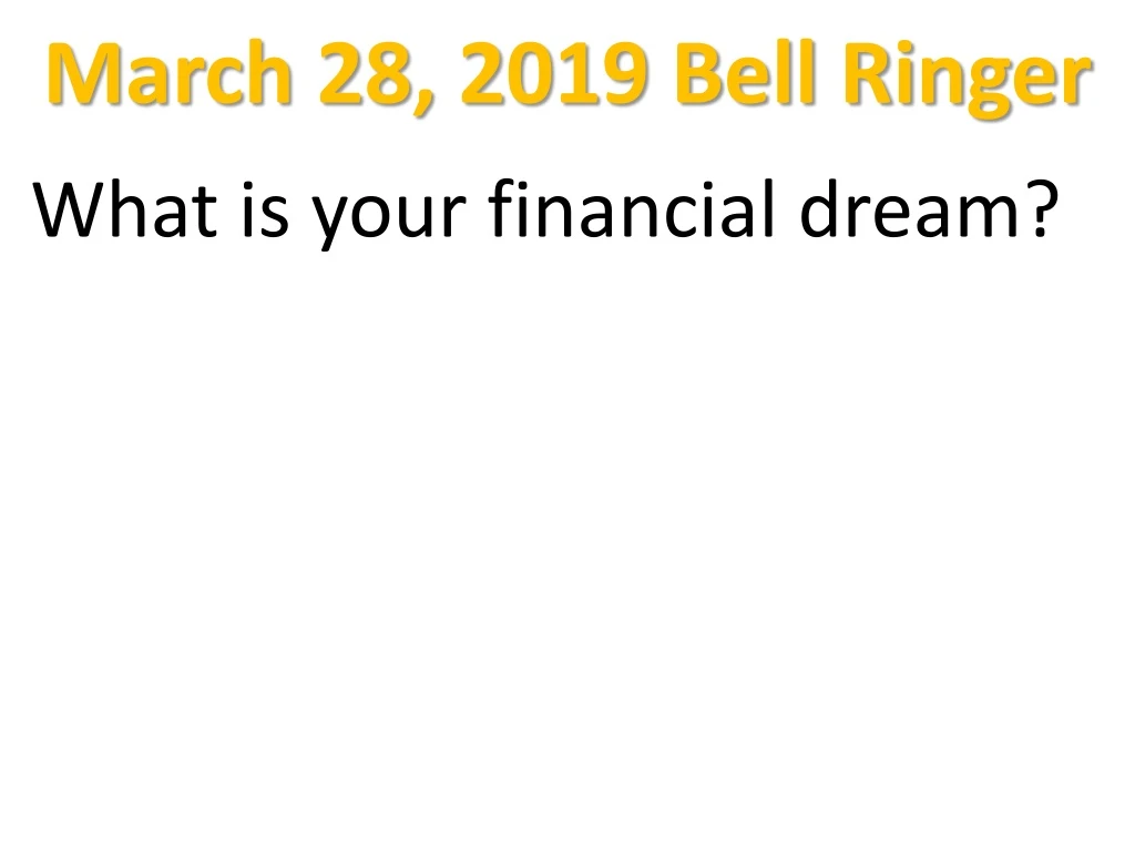 march 28 2019 bell ringer