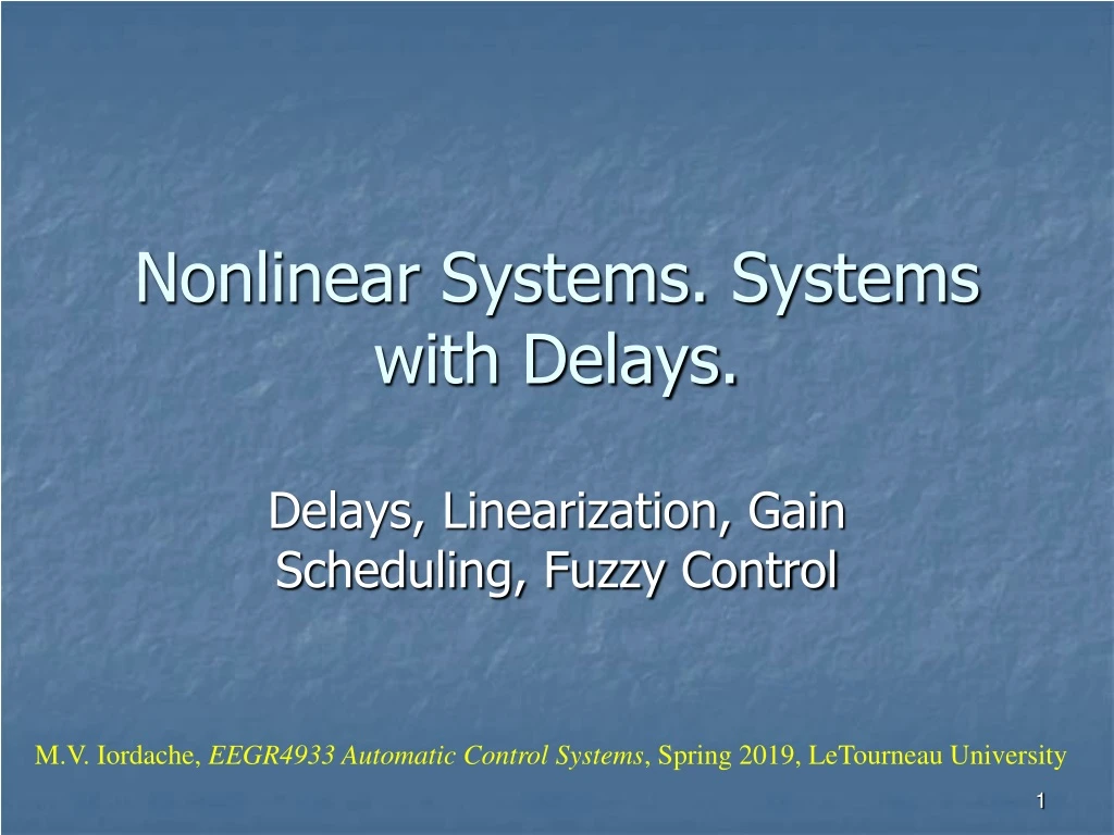 nonlinear systems systems with delays